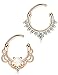 Jstyle 2 Pcs a Set Brass Septum Ring Nose Hoop Piercing Clicker Ring Created-opal 16G RSG