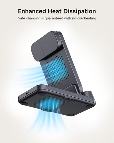 Wireless Charging Station for Samsung, 3 in 1 Wireless Charger for Samsung S25 Ultra/S25+/S25/S24/S23/S22/Z Flip/Fold7, for Galaxy Watch 7/Ultra/FE/6/5/Buds 3 Pro, SwanScout 708S (NO Adapter)