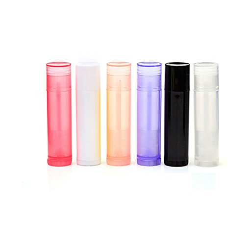 AKOAK Assorted Color 24 Pack 5.5ml (3/16 oz) Empty Lip Balm Container Tubes,Lipstick Tubes Cosmetic Packaging Bottle Tubes