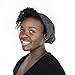 Grace Eleyae GE Sleep Caps | Grey Slap Silky Sleeping Stylish Beanie Hat Premium Quality Head cover for Curly Hair Women Soft & Smooth Sleep Caps (Large)
