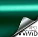 VViViD Dark Green Satin Chrome Vinyl Wrap Stretch Conform DIY Easy to Use Air-Release Adhesive (1ft x 5ft)