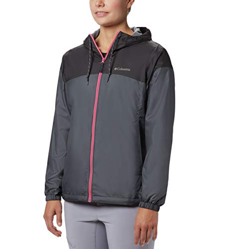 Columbia Women's Flash Forward Lined Windbreaker, Graphite/Shark, Small