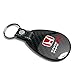 iPick Image Compatible with Honda Red Logo Civic Type R Real Black Carbon Fiber with Leather Strap Large Tear Drop Key Chain