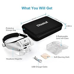 Dilzekui Magnifying Glass with Light 1X to