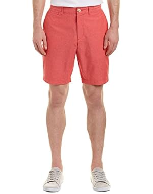Mens Chambray Short, 38, Red
