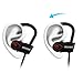 RIEMEX Wireless Headphones Sport with Microphone, Best Sports Earphones Mic IPX7 Waterproof IPX7 HD Stereo Earbuds for Running Workout Gym 8 Hours Battery Noise Cancelling Headsets