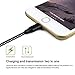 QIANXIANG Phone Charger, 5PACK 3/3/6/6/10 FT Extra Long Nylon Braided Charging Cable Cord to USB Charger Compatible with iPhone X/8/7/6/6s/plus/5s/5c/5, iPad, iPod (Black White)