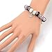 CHOKER Silver Plated Snake Chain Charm Bracelets Crystal Beads Bracelet for Women