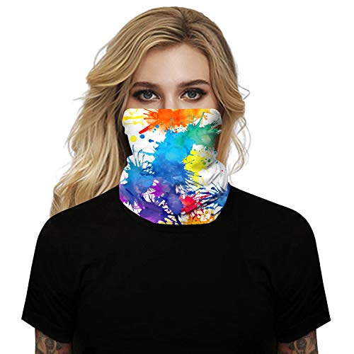 Winter Bandana for Rave Face Mask Dust Wind UV Sun, Neck Gaiter Tube Mask Headwear, Motorcycle Face Mask for Women Men Face Scarf