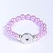 Soleebee 8 pcs Pure Color Round Resin Beads Stretch Bracelet Snap Button Bracelet Fit 18mm Charms (Dark blue/Pink/Red/Orange)