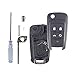 BingSnow 2 Pack 5 Button Replacement Remote Fob Key Shell for Chevrolet Camaro Chevrolet Cruze Chevrolet Equinox Chevrolet Malibu Chevrolet Sonic (No Chip) and 1 Pcs Screwdriver