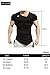 Men's Workout Muscle Shirts Fitness Gym Bodybuilding Short Sleeve Tees Black Blue Medium, Tag XL