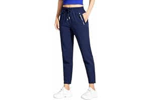 Stretch Active Pants for Women – Ultra Stretch Quick Dry Ice Silk Lightweight Breathable Pants with Pockets for Women Over 50