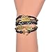 CAETLE®Women Best friend Knit Leather Rope Chain Charm Bracelet Mh02