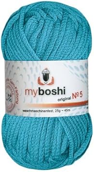Myboshi No. 5, Farbe 552 türkis, 25g Knäuel, Sommerwolle, häkeln