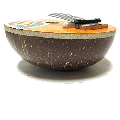 Kalimba Thumb Piano 7 keys Tunable Coconut Shell Painted Finger Thumb Piano Mbira Kalimba Tines Original Wood Kalimba Hugh Tracey Marimba Percussion Musical Instrument by Bethlehem Gifts TM