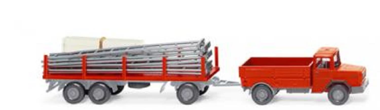 Wiking Magirus Deutz 039206 H0 Scaffolding Train Red Gauge HO 1:87