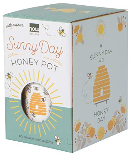 Now-Designs-Stone-Honey-Pot-Sunny-Day-with-Bees-3-x-4-in-10-oz-Capacity
