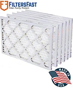 Filters Fast 14x20x1 Air Filter MERV 8, 1" AC Furnace Air Filters, Made in the USA, Actual Size: 13.75"x19.75x0.75, 6 Pack