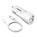 Samsung Galaxy Note 5 Charger 2 Port USB Car Charger 15W/3.1A with Smart-iQ Technology for Samsung Galaxy Note 5 SM-N920T, SM-N920A and more