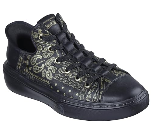 Skechers Men’s Snoop Dogg: Snoop ONE-Double G Hands Free Slip-Ins Sneaker, Black/Gold, 11.5