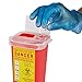 D & H Medical Sharps Disposal Container: 3-Pack Biohazard Needle Container 1-Quart Size | Safe Lock Containers for Disposal of Syringes, Blades & Lancets| Top Tattoo Supplies Disposal Kit