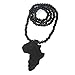 Baoyi Jewelry New Africa Map Wooden Hip-hop Wooden Pendant Piece Wood Bead Chain Good Wood Style for Men