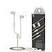 Earbuds In-Ear Headphones Metal Sound Cell Phone Headset Earphones with Mic & Stereo Bass for iPhone 6S Plus 6 5S, iPod, iPad, Samsung S6 Note 5, HTC, LG G4 G3, Android Smartphones, MP3 Players (Gold)