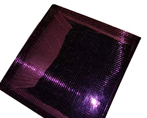 Self-Adhesive Real Glass Mirror Mosaic Tile Craft,Colored Mini Square Mirrors Mosaic Tiles (Purple Mirror) - Thumbnail 4