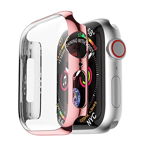 Ultra Thin Cases Cover,Saying For Apple Watch 4 44mm Cases Protective Bumper Perfectly Replace organizer (Rose Gold)