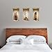 The Nisha Art Magic 3D Vinyl Removable Wall Sticker Decals DIY, Set of 3, Brown Vases