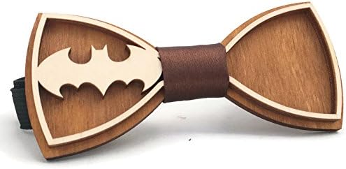 Exclusive Wooden Bow Tie "BATMAN", Handmade