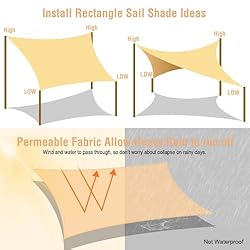 Duerer Sun Shade Sails Canopy 10x13FT