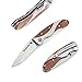 WORKPRO 2-piece Folding Pocket Knife Set with Wood Handle (3 inch Blade and 2-3/8 Inch Blade), for EDC and Outdoor Activities