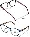 Reading Glasses Set of 3 High Quality Spring Hinged Fashion Spring Hinge Readers with Striped Temples for Women +1.75