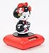 Black Standing Geisha Red Base Solar Powered Japanese Kimono Girl Car Bobble Head Doll Toy Home Decor Figurine Birthday Blessing Gift US Seller