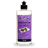 CLARK'S Cutting Board Soap (12oz) | Enriched with Lavender & Rosemary Oils | Organic & 100% Natural | Sanitize Butcher Blocks & Bamboo Boards