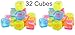 Reusable Plastic Ice Cubes (Colors May Vary), 32 Count