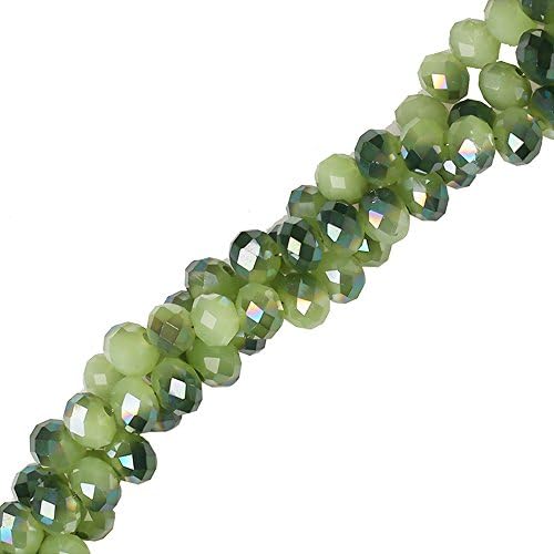 6mm Assorted Crystal Beads Faced Glass Beads Crystal Rondelle Bead,100pcs (Grapes Mixed)