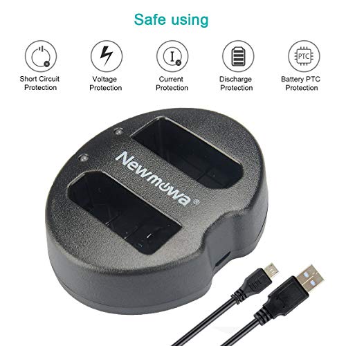 Newmowa Dual USB Charger for Nikon EN-EL14, EN-EL14a and Nikon P7000, P7100, P7700, P7800, D3100, D3200, D3300, D5100, D5200, D5300, Df - Thumbnail 3
