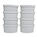 Set of 8,4 oz Porcelain Ramekins Bakeware Set, White Porcelain Baking Cups for Pudding, Creme Brulee, Custard Cups and Souffle Dishes, Durable 4 ounce Ramekins for Baking, Cooking, Serving and More