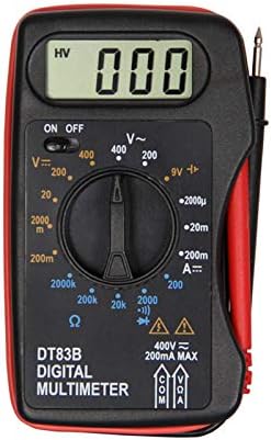 lzndeal Digital Multimeter,Digital Ohmmeters,Multi Tester Auto-ranging,Digital Multimeter Handheld Tester Mini Pocket LCD Display Battery Capacity Detection