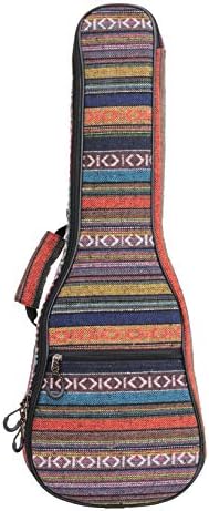 ZHRUNS Ukulele Case Bag Backpack Adjustable Ethnic Bohemia Style Ukulele Cover Padded Bag (21inch)