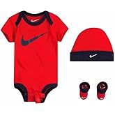 Nike Baby's Bodysuit, Hat and Booties 3 Piece Set