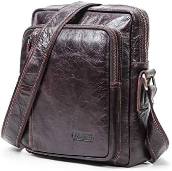 メンズ 本革 メッセンジャーバッグ ボディバッグ 斜め掛け 牛革かばん 人気 縦型 ショルダーバッグ おすすめ 大容量