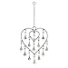 Big Heart Windchime Bells Beads Metal Rustic Garden Decor Indoor Outdoor