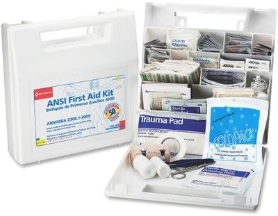 (Value Bundle) FAO225AN First Aid Kit for 50 People, 196 Pieces, OSHA/ANSI Compliant, Plastic Case by FAO225AN