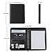 OOWOLF Padfolio Portfolio Folder, PU Leather Professional with Round Ring Binder 8.5 x 11 Inch Writing Pad Tablet Sleeve Interview Resume Document Organizer Business Card Holder Zippered Closure