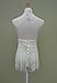 Fringe Bikini Halter Crop Top Handmade Crochet Swimsuit Summer Beachwear (Ivory) One size
