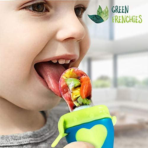 G.F. Baby Food Feeder, Silicone Teether Feeder, Mesh Fruit Pacifier, 2 Units, Silicone Fresh Food Feeder, Infant Teething Toy, Boys